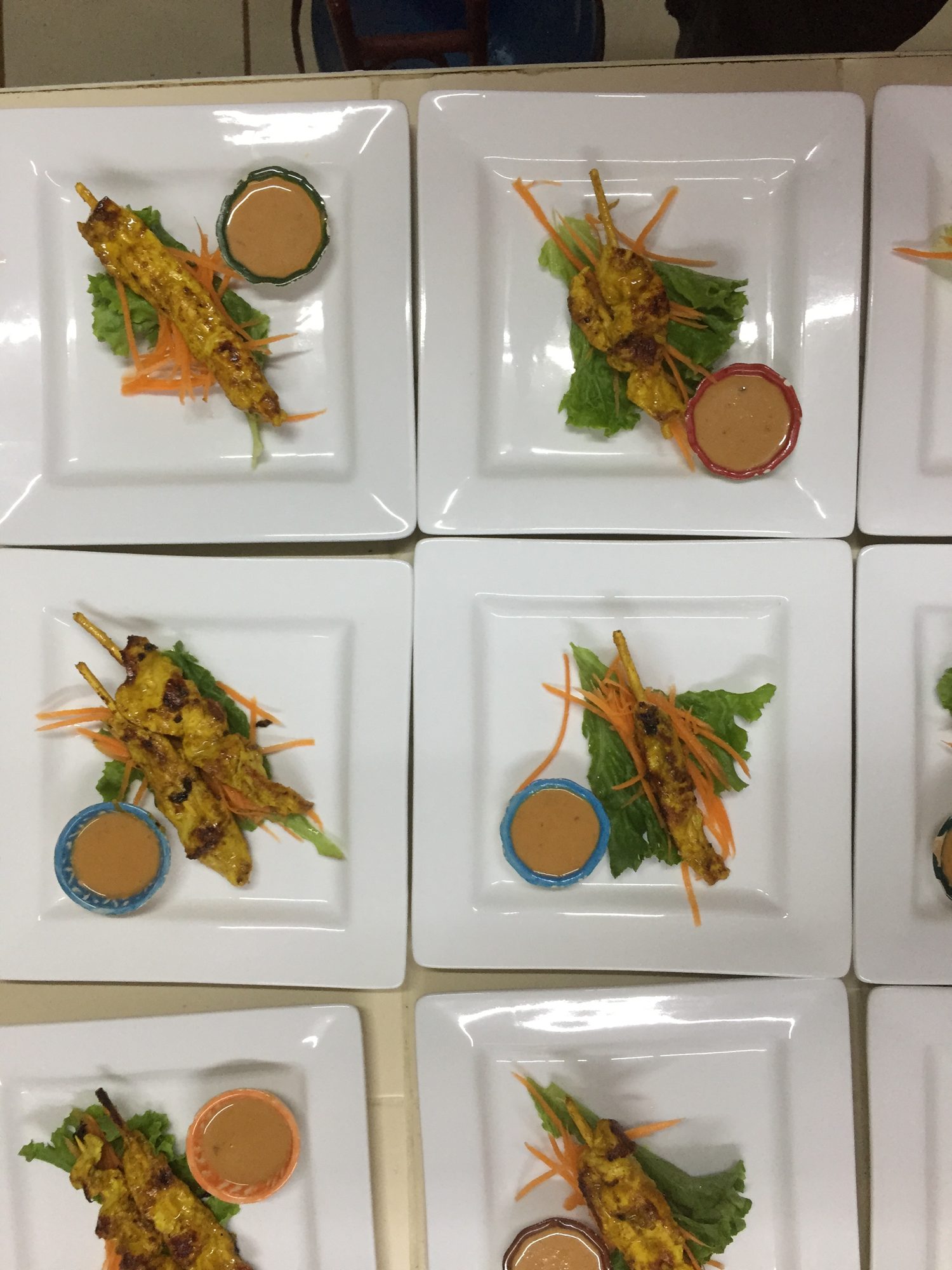 Brochettes de légumes et sauce