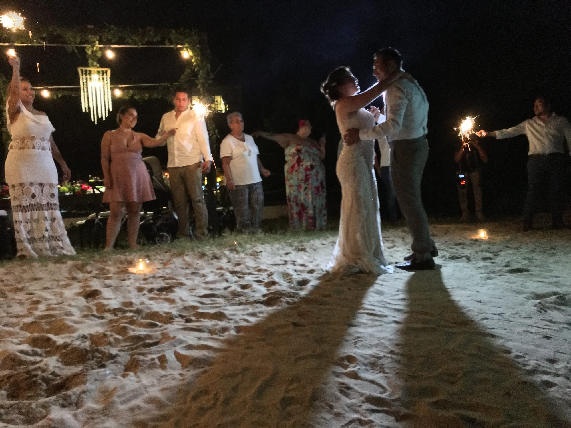 The first dance on the sand